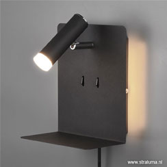 indirecte verlichting - ideeën en inspiratie | Bedlamp wandlicht & leesspot zwart usb Bedlamp wandlicht & leesspot zwart usb